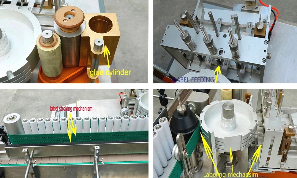 Fuldautomatisk plastglasflaskekrukke til mærkning af kold lim